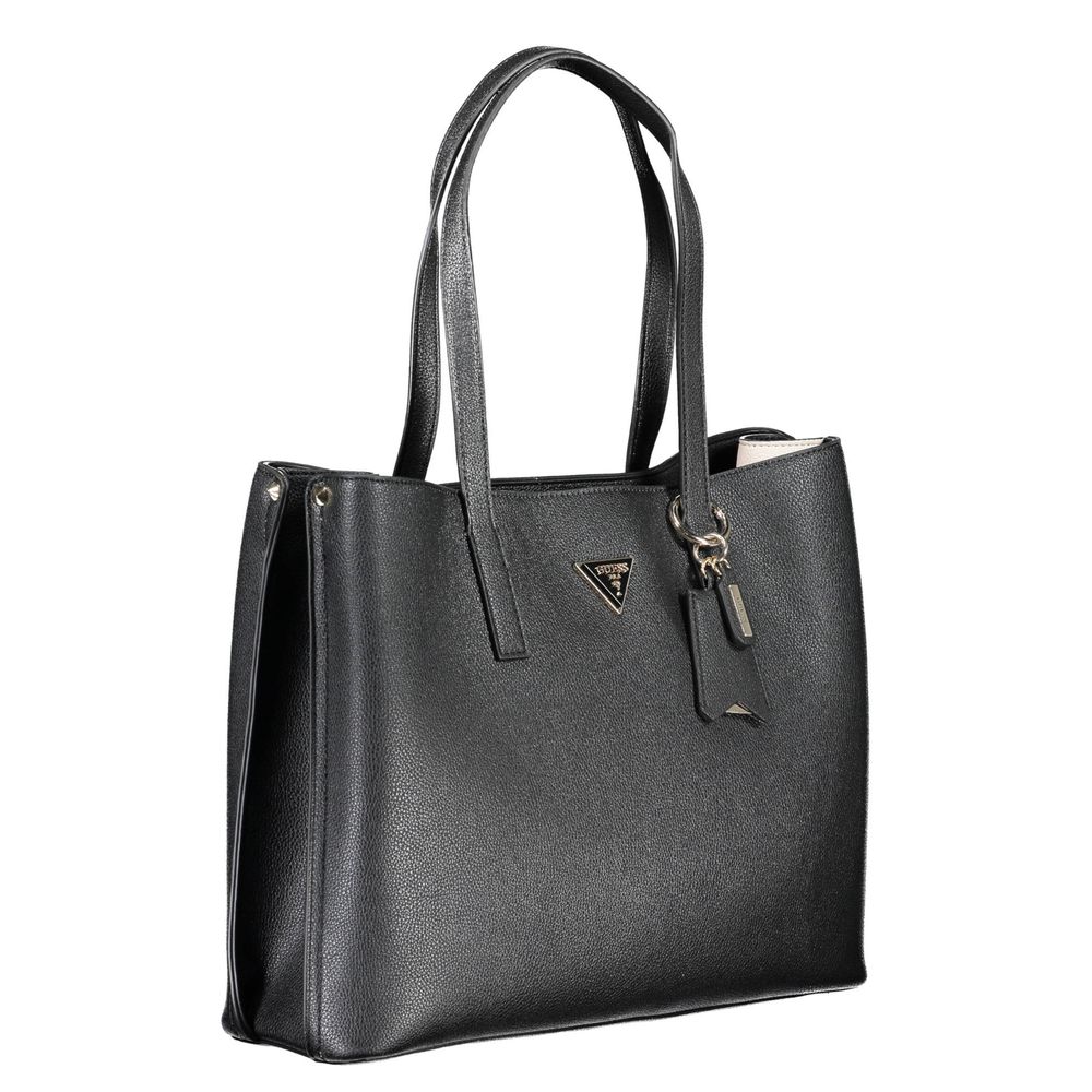 Guess Jeans Black Polyurethane Women Shoulder Bag - Luxe Nova