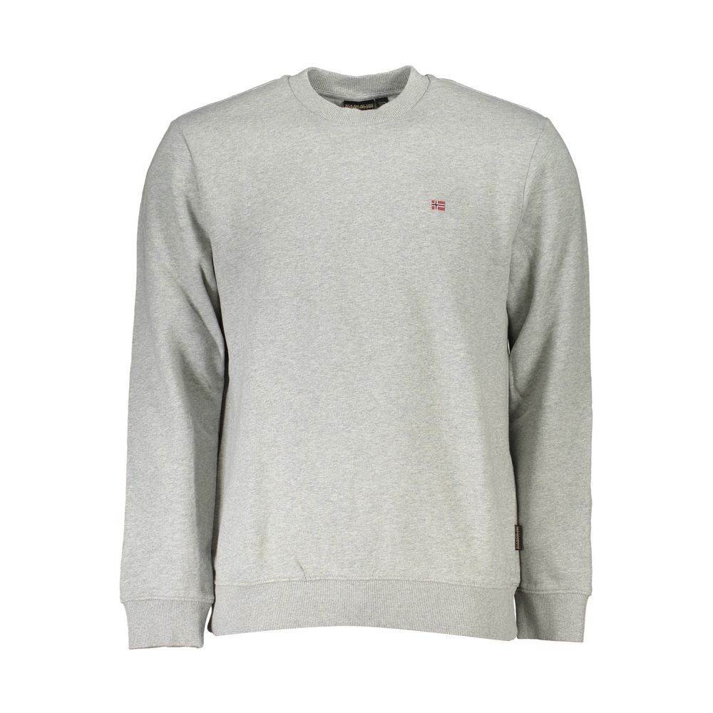 Napapijri Grigio Cotton Men's Sweatshirt - Luxe Nova