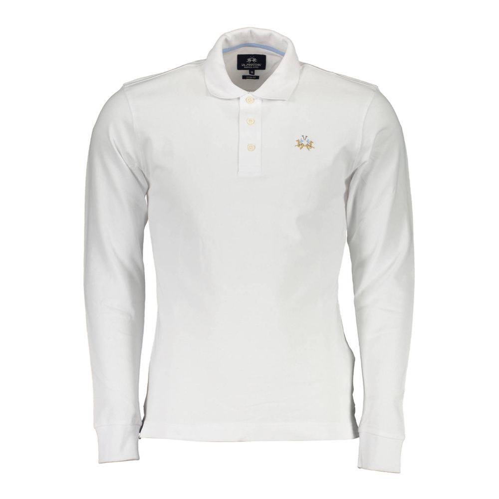 La Martina Elegant Slim Fit Polo with Embroidery Details - Luxe Nova