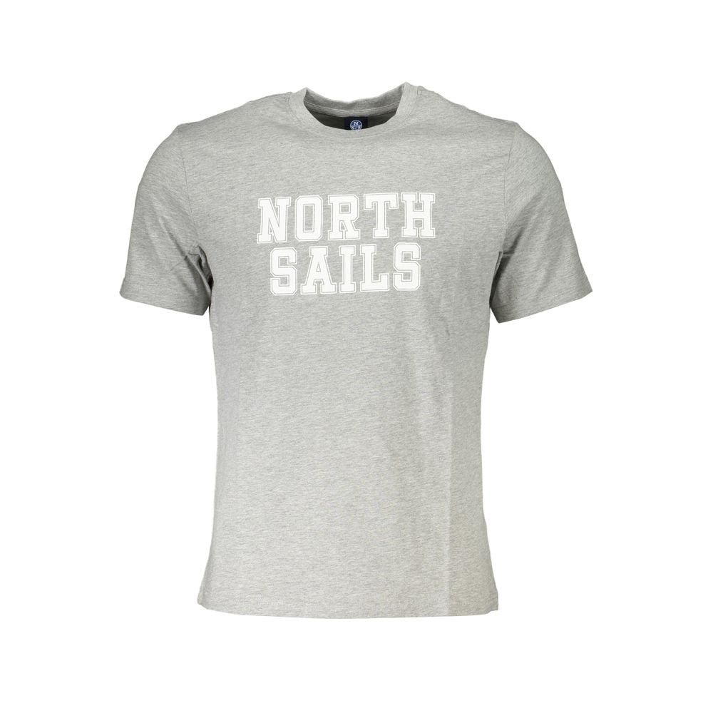 North Sails Grigio Cotton Men T-Shirt - Luxe Nova