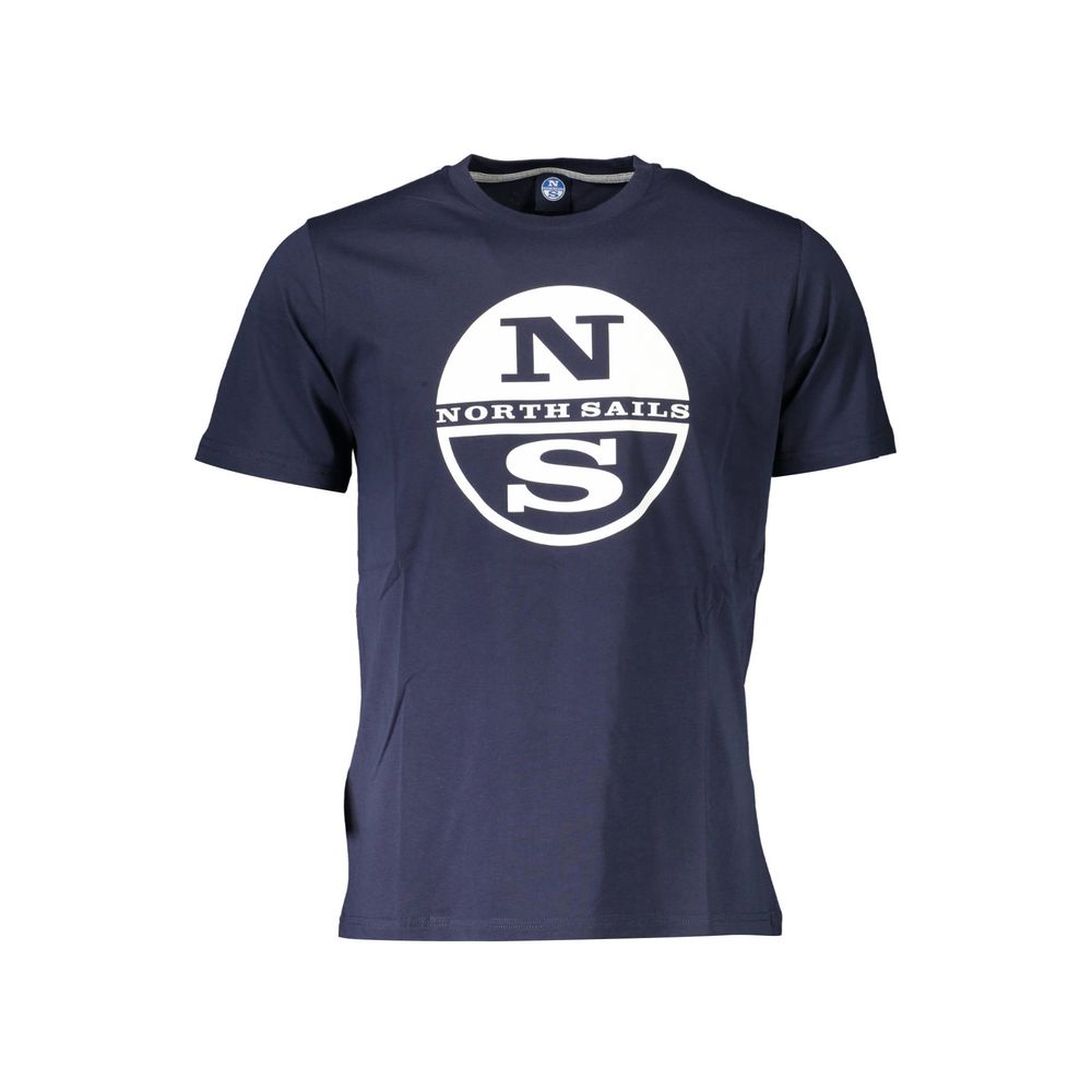 North Sails Blue Cotton Men T-Shirt - Luxe Nova