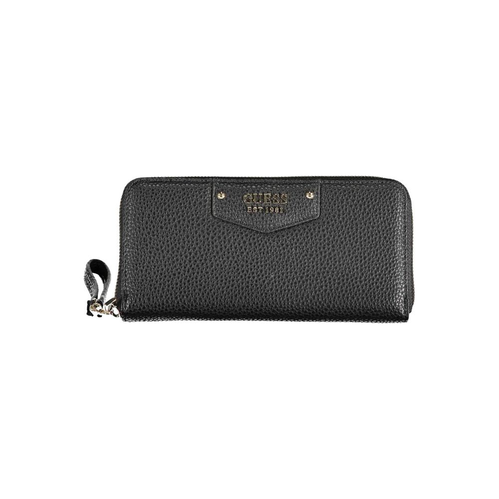Guess Jeans Black Polyurethane Women Wallet - Luxe Nova