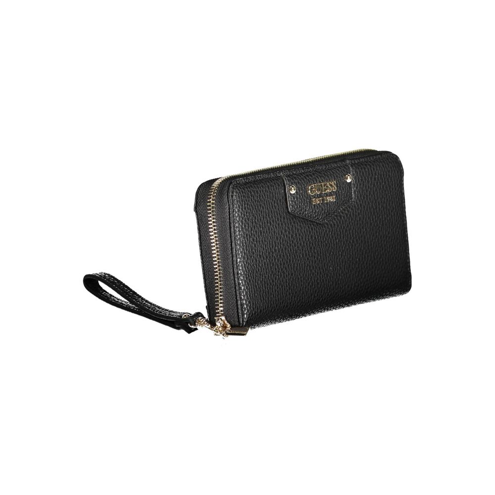 Guess Jeans Black Polyurethane Women Wallet - Luxe Nova