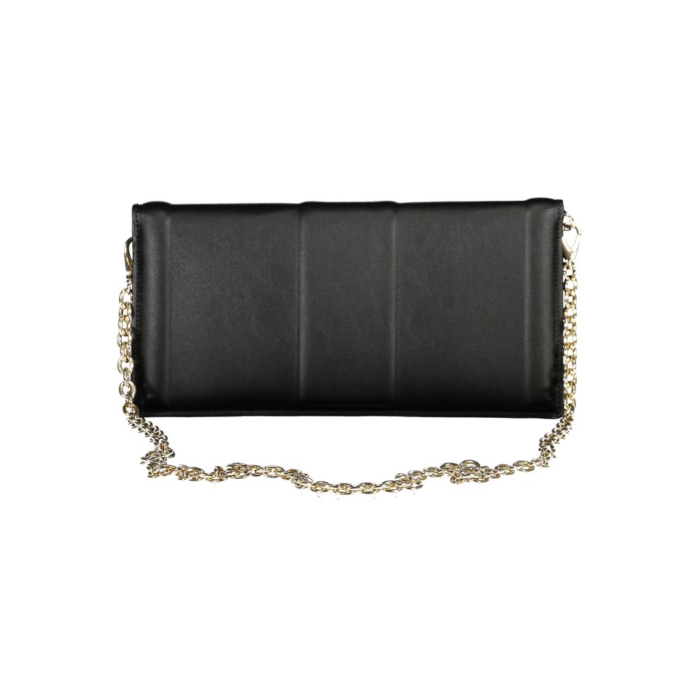 Mario Valentino Black Polyurethane Women Clutch - Luxe Nova