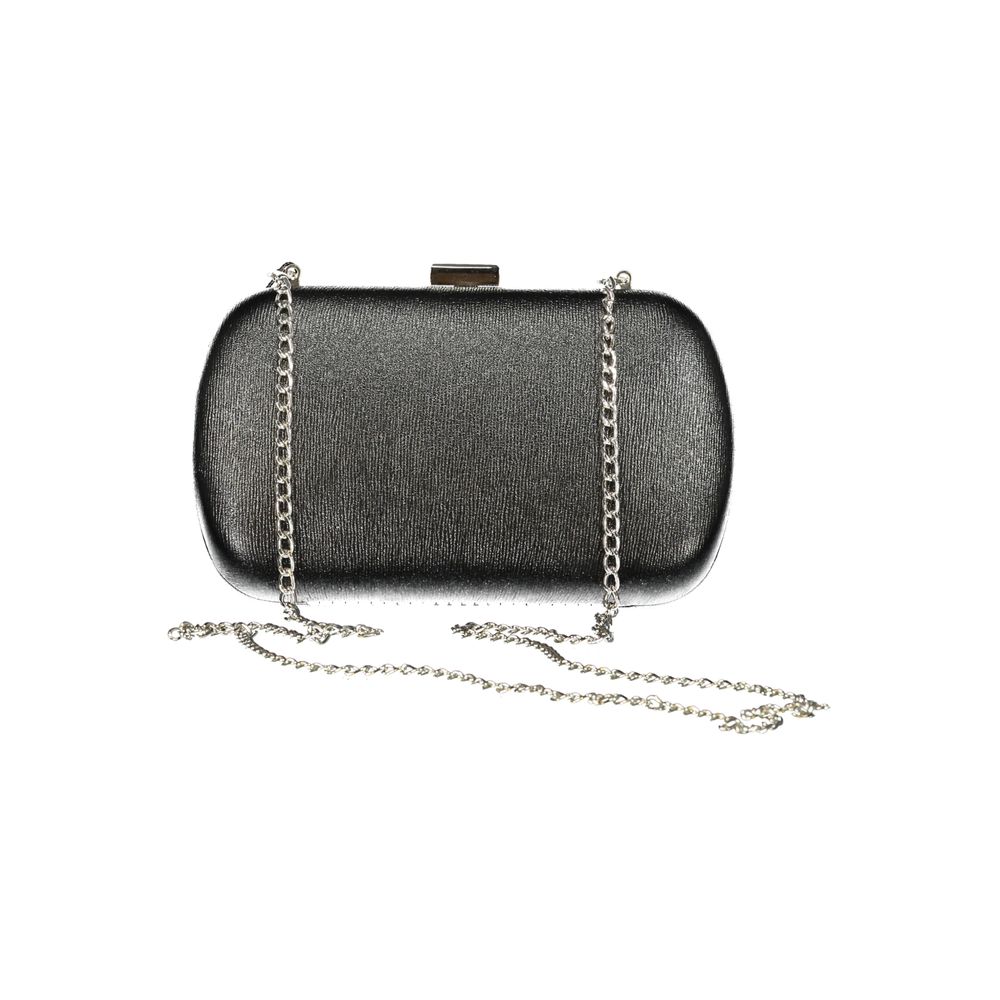 Mario Valentino Black Polyurethane Women Handbag - Luxe Nova