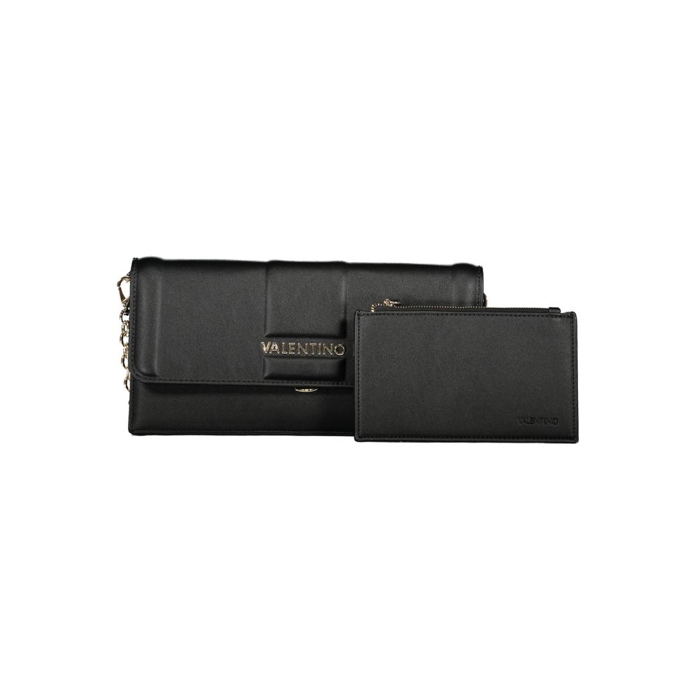 Mario Valentino Black Polyurethane Women Clutch - Luxe Nova