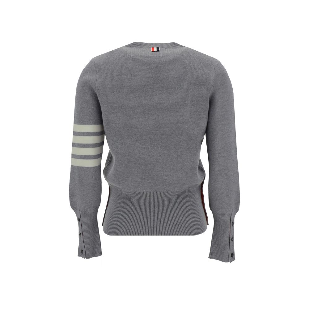 Thom Browne Gray Fleece Wool Sweatshirt - Luxe Nova