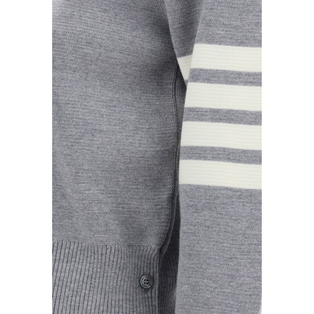 Thom Browne Gray Fleece Wool Sweatshirt - Luxe Nova