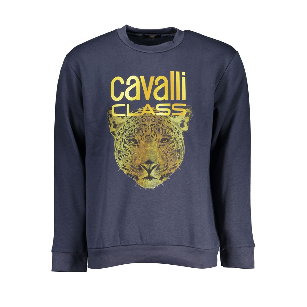 Cavalli Class Blue Polyester Men's Sweatshirt - Luxe Nova