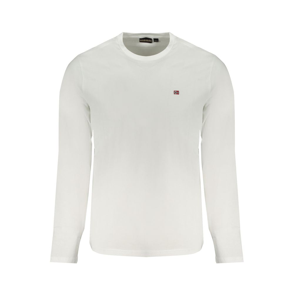 Napapijri White Cotton Men T-Shirt - Luxe Nova