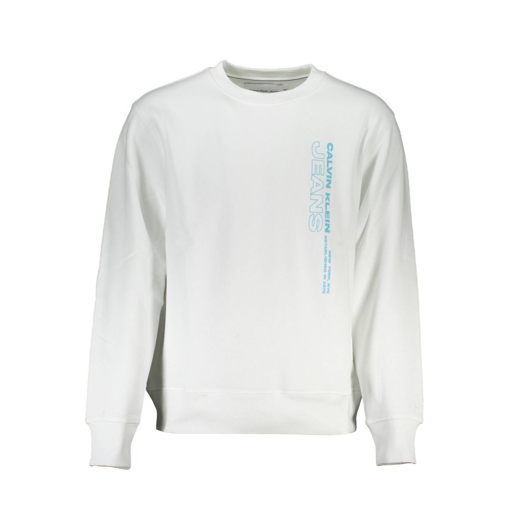 Calvin Klein White Cotton Men's Sweatshirt - Luxe Nova