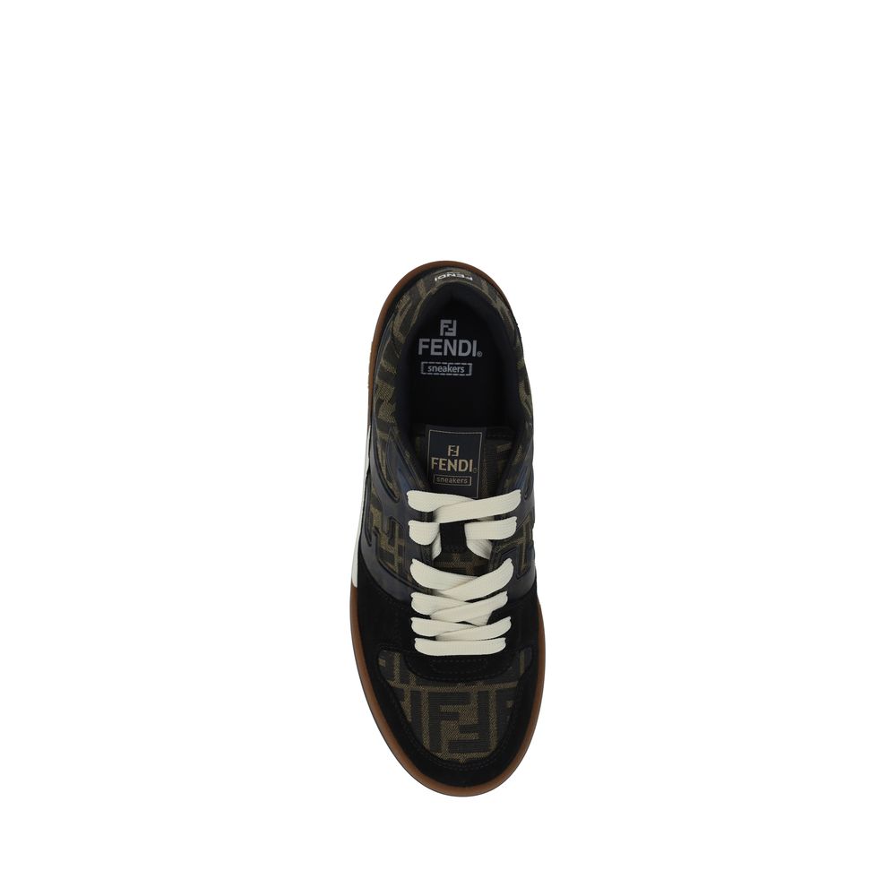 Fendi Multicolor Calf Leather Bos Taurus Low Top Sneakers - Luxe Nova