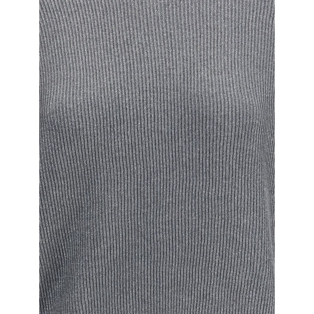 Brunello Cucinelli Gray Cotton Sweatshirt - Luxe Nova