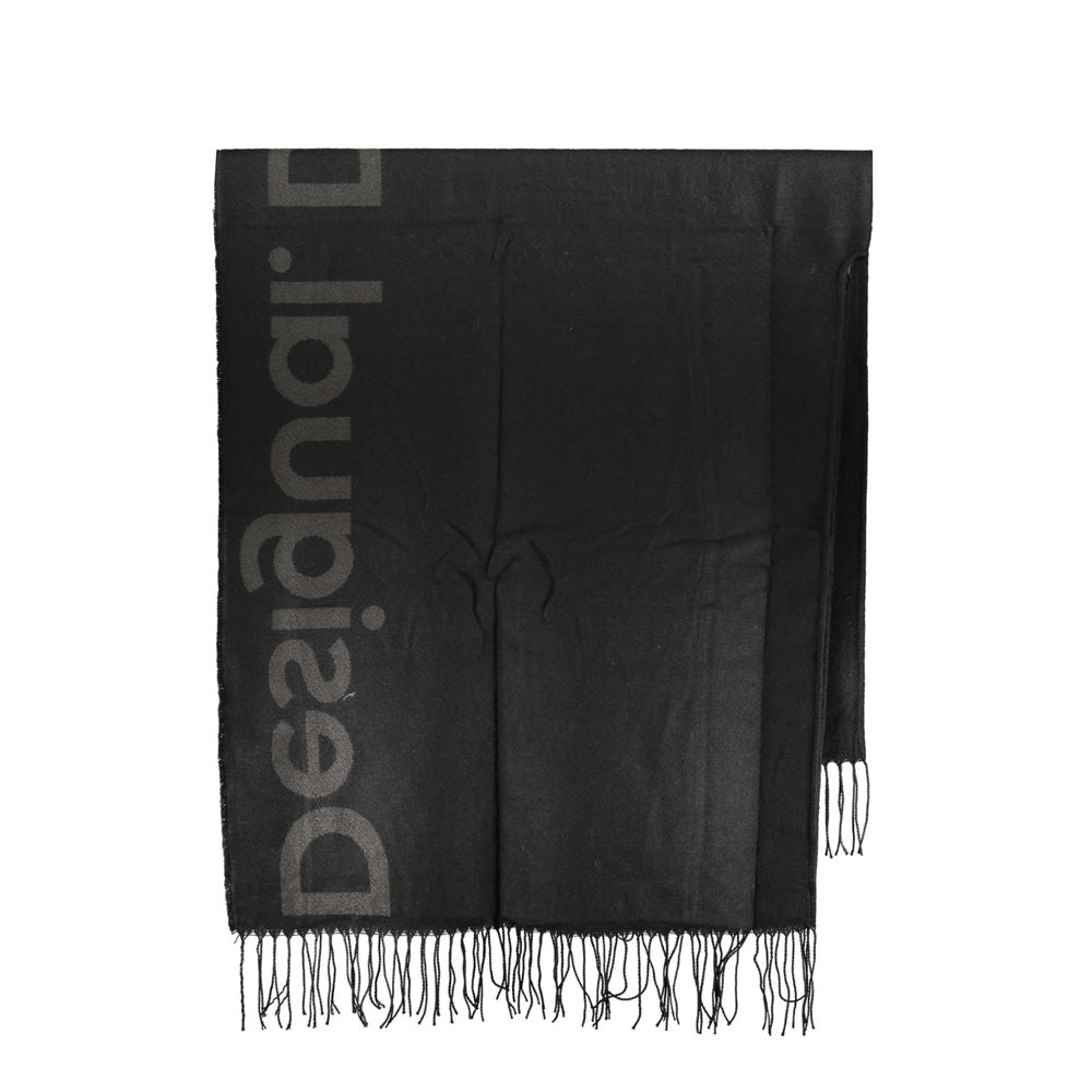 Desigual Black Polyester Women Poncho - Luxe Nova