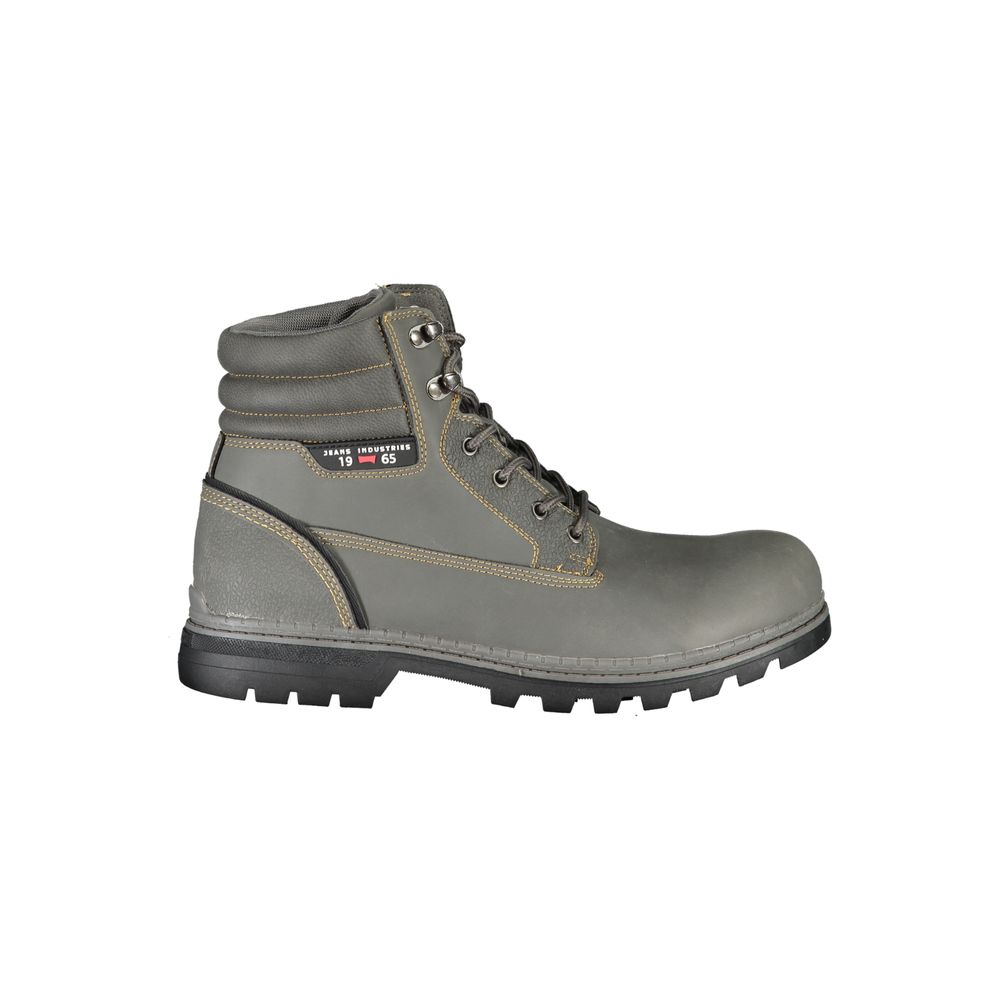 Carrera Grigio Poliuretano Men Ankle Boot - Luxe Nova