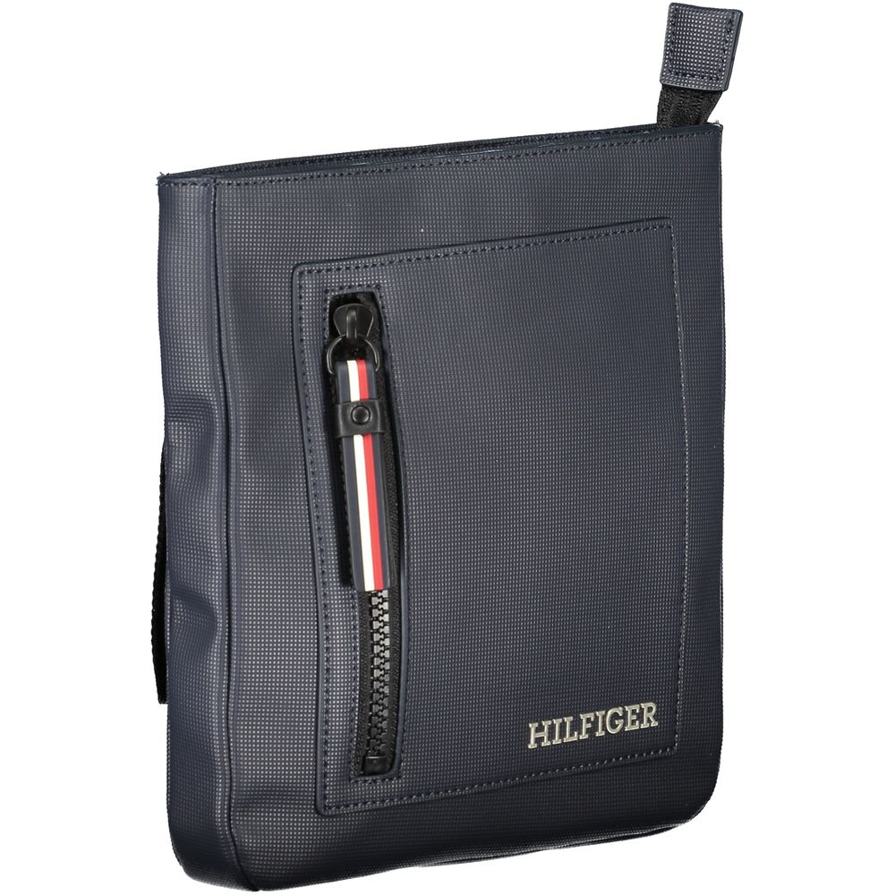 Tommy Hilfiger Navy Polyurethane Men's Shoulder Bag - Luxe Nova