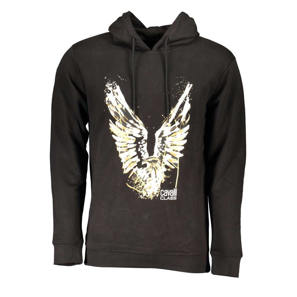 Cavalli Class "Nero Cotton Men Hoodie" - Luxe Nova