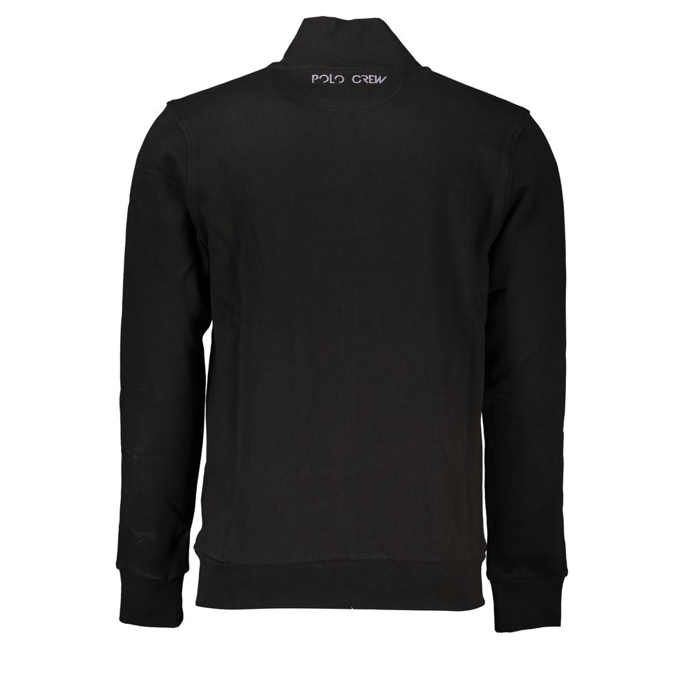 La Martina Black Cotton Men Sweatshirt - Luxe Nova