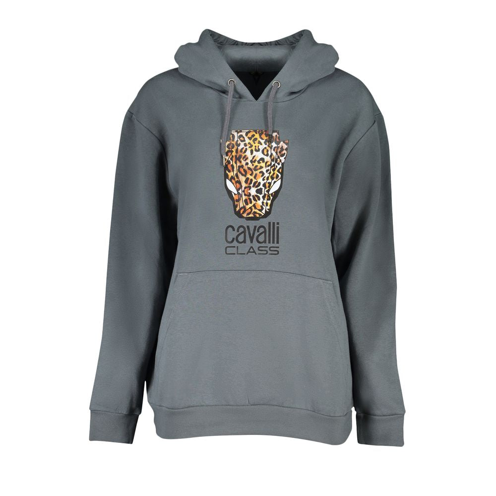 Cavalli Class Grigio Polyester Woman Sweatshirt - Luxe Nova