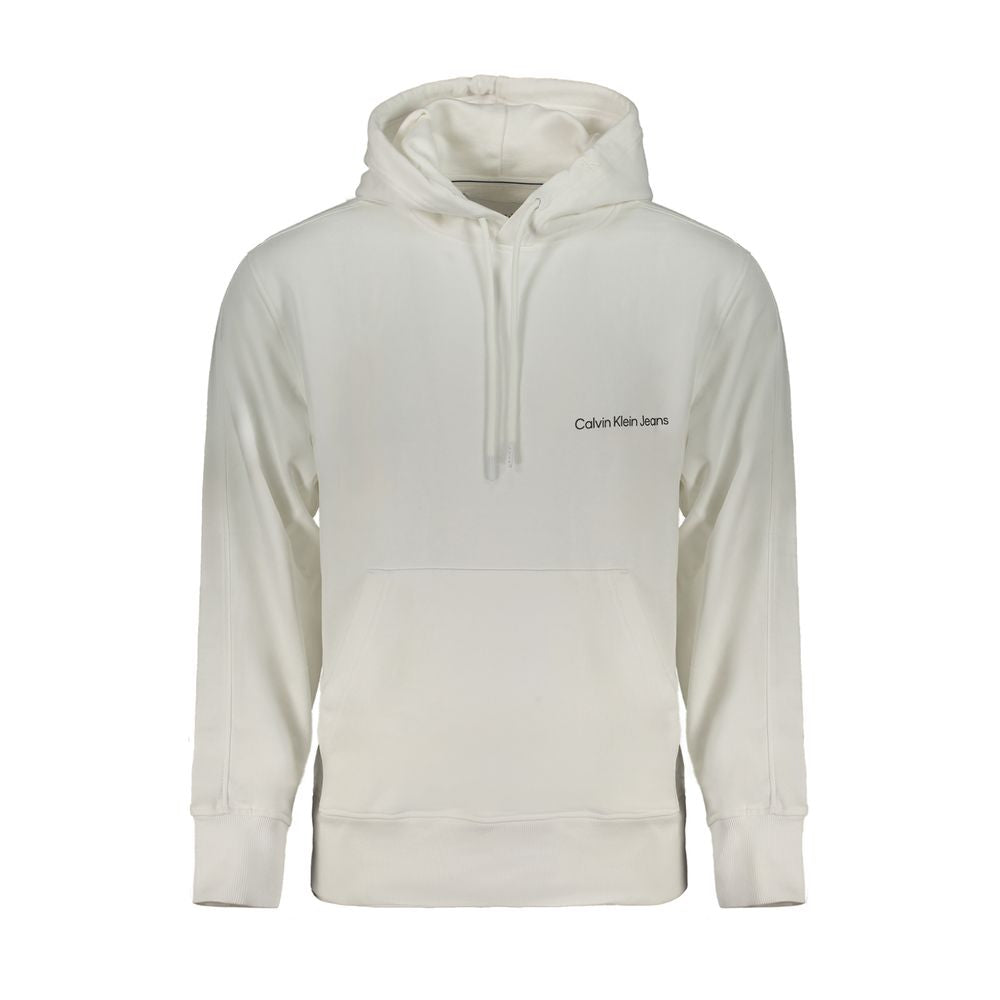Calvin Klein White Cotton Men's Hooded Sweatshirt - Luxe Nova