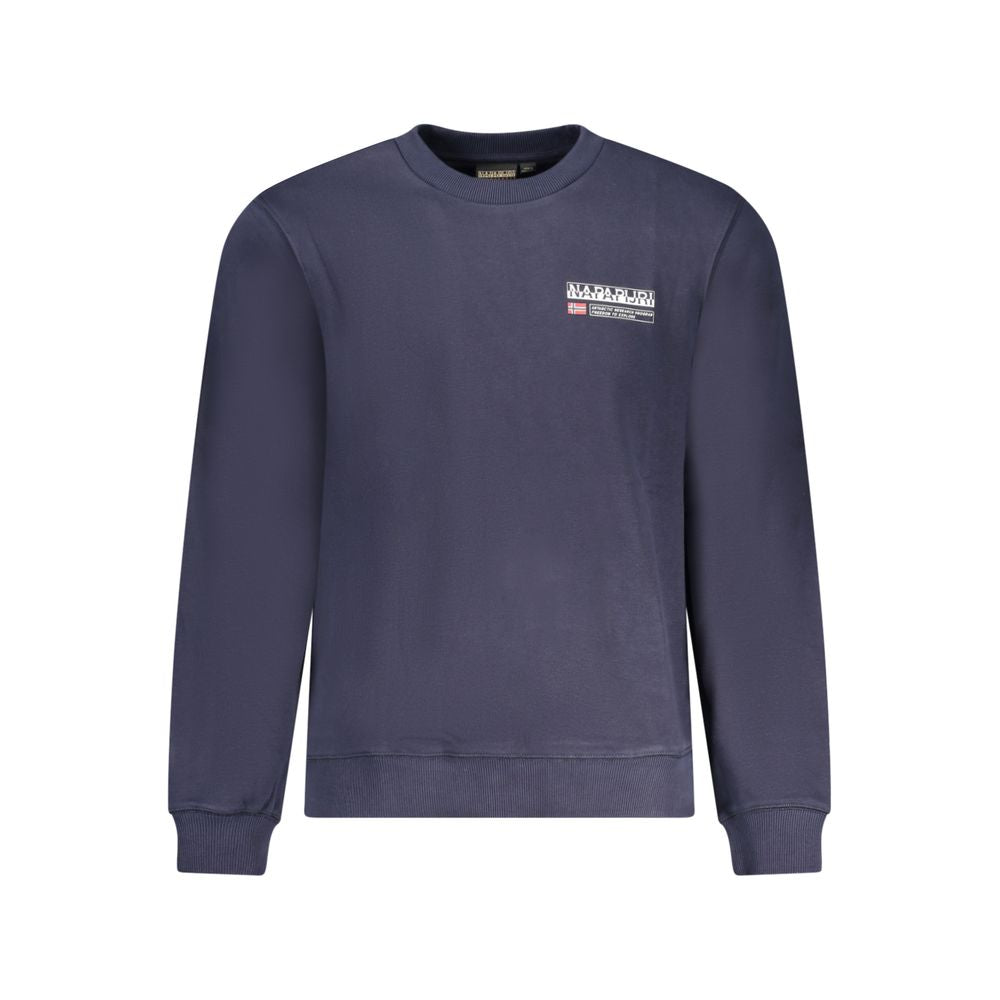 Napapijri Blue Cotton Men Sweatshirt - Luxe Nova