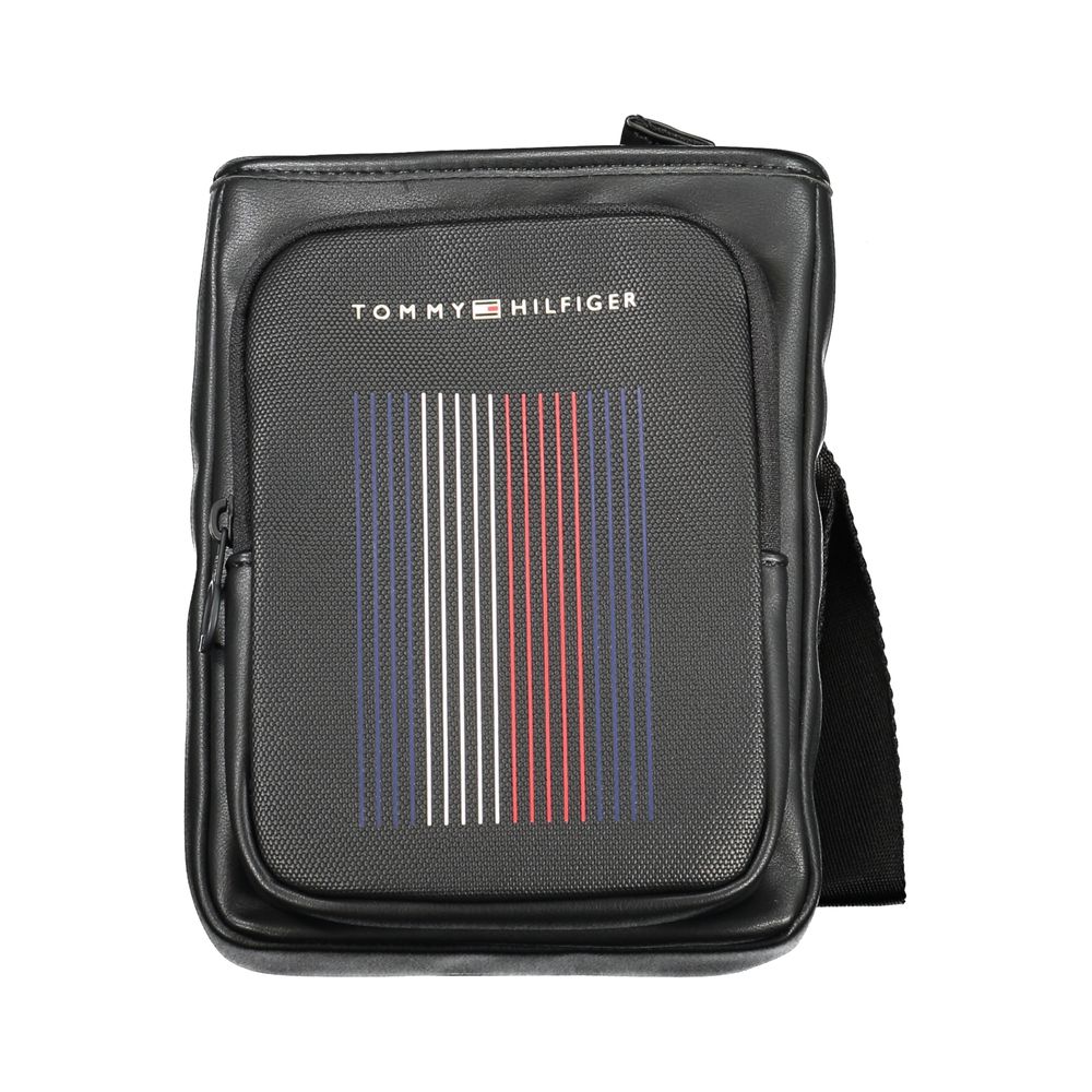 Tommy Hilfiger Black Polyurethane Men Shoulder Bag - Luxe Nova