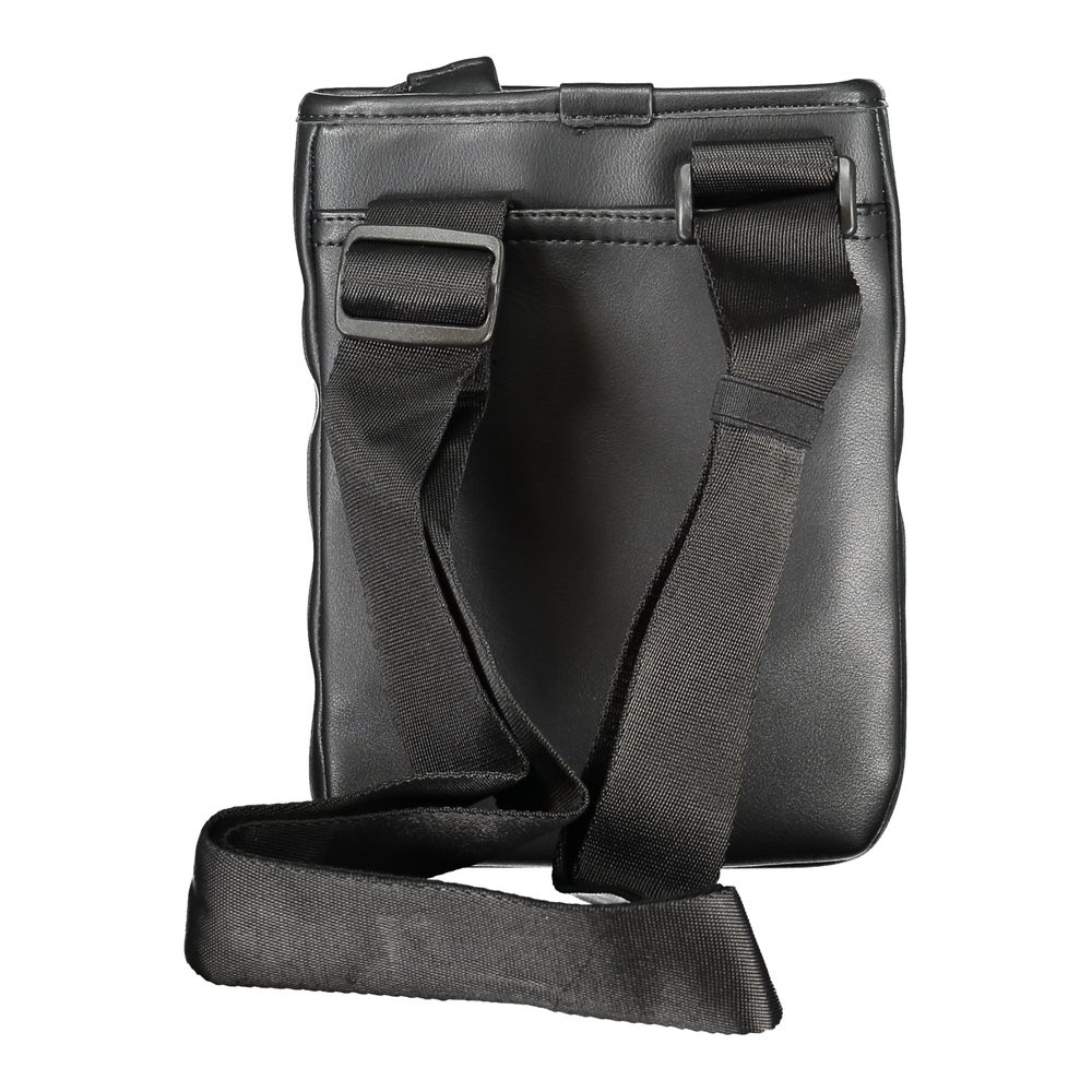 Tommy Hilfiger Black Polyurethane Men Shoulder Bag - Luxe Nova