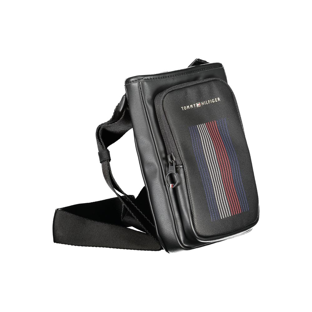Tommy Hilfiger Black Polyurethane Men Shoulder Bag - Luxe Nova