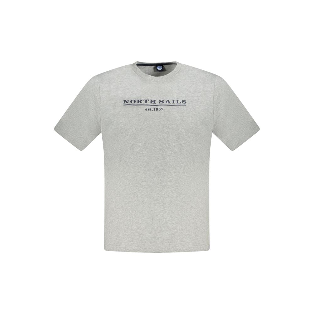 North Sails Grigio Cotton Men T-Shirt - Luxe Nova