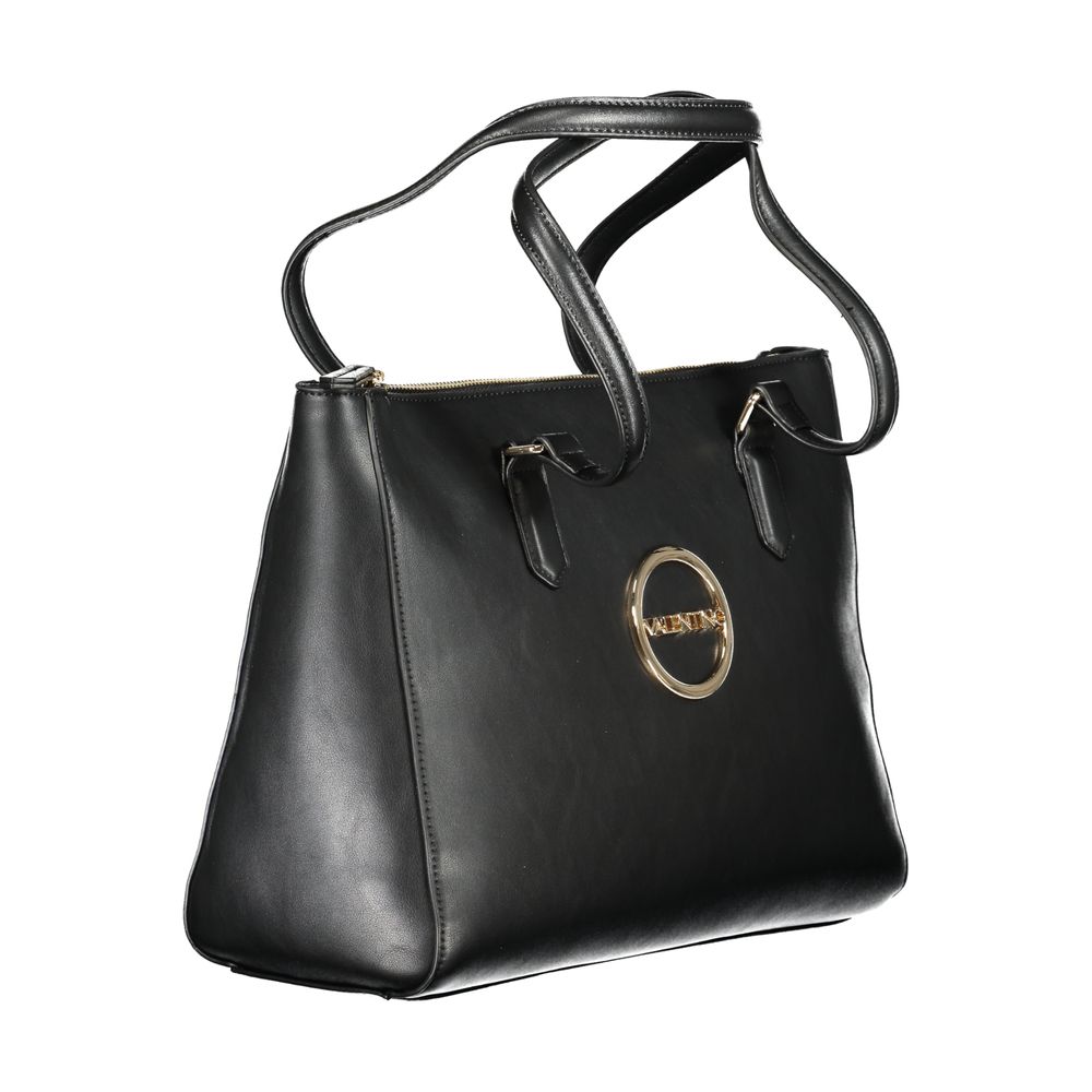 Mario Valentino Black Polyurethane Women Handbag - Luxe Nova