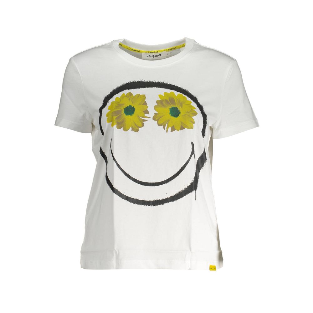 Desigual Bianco Cotton Women T-Shirt