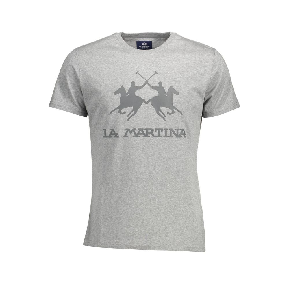 La Martina Grigio Cotton Men's T-Shirt - Luxe Nova