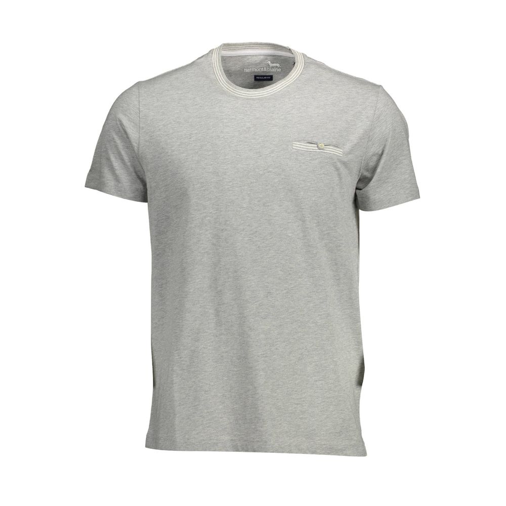 Harmont & Blaine Grigio Cotton Men's T-Shirt - Luxe Nova