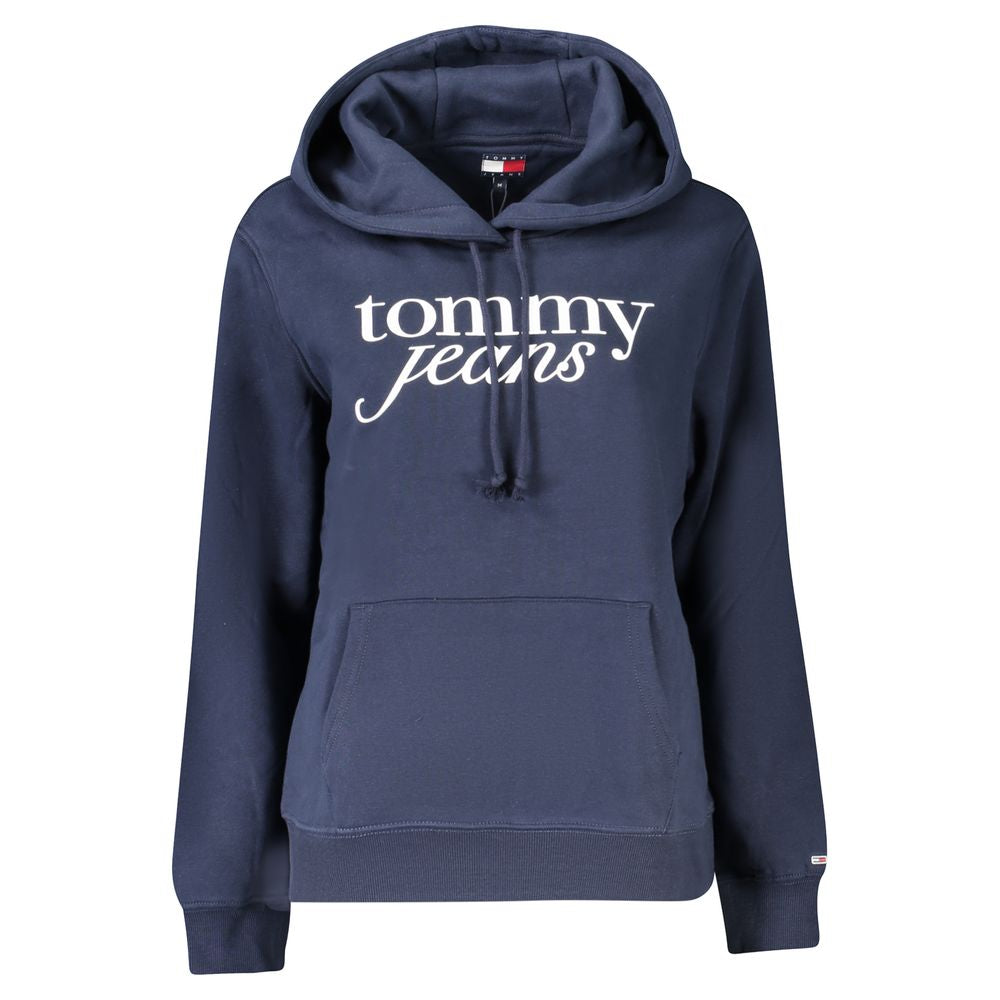 Tommy Hilfiger Blue Cotton Women's Hooded Sweatshirt - Luxe Nova