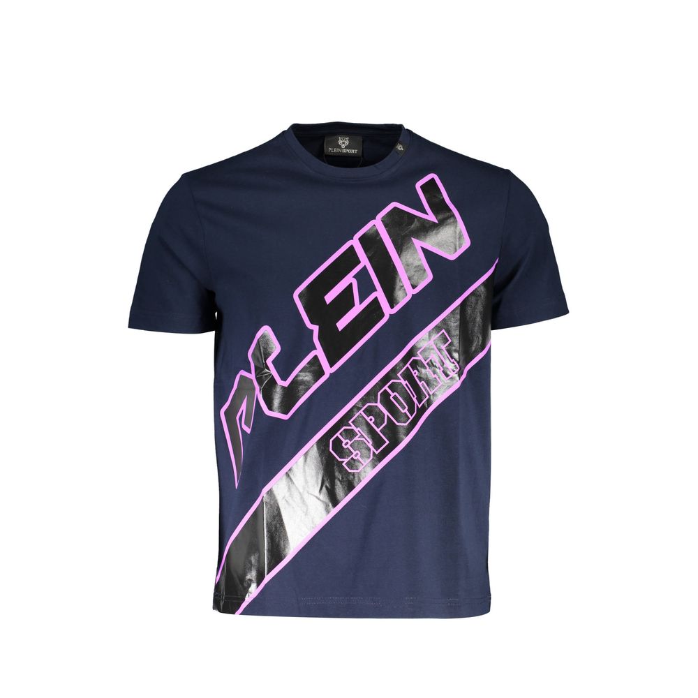Plein Sport Blue Cotton Men T-Shirt - Luxe Nova