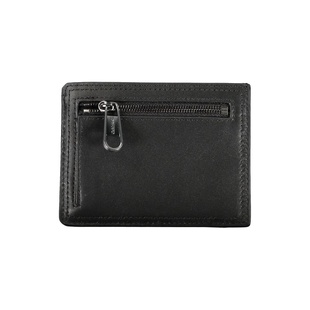 Calvin Klein Sleek Black Leather Coin Purse with Card Holder - Luxe Nova