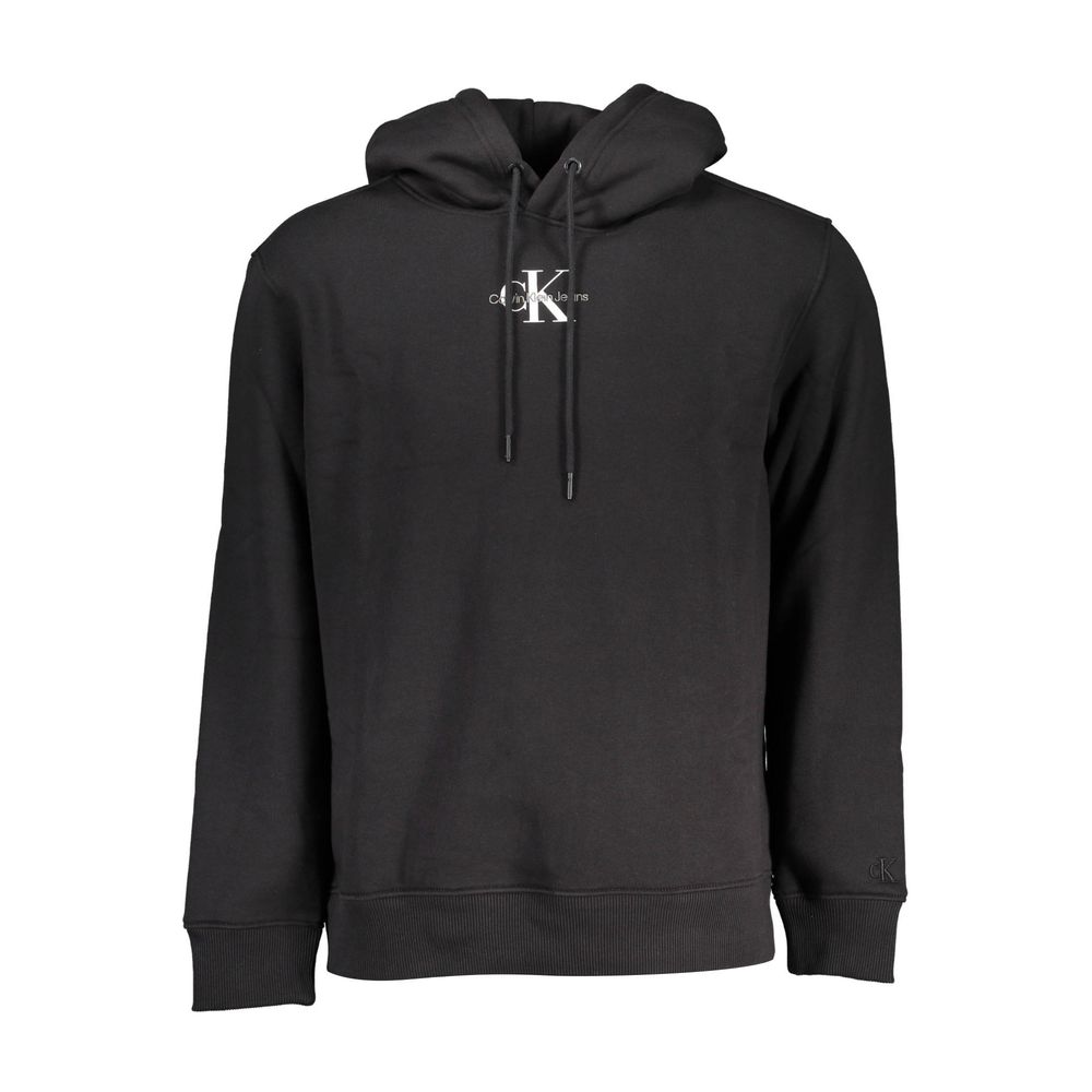 Calvin Klein Black Cotton Men's Sweater Hoodie - Luxe Nova