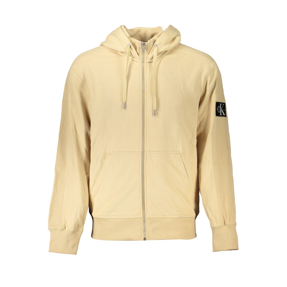Calvin Klein Beige Cotton Men Sweater - Luxe Nova