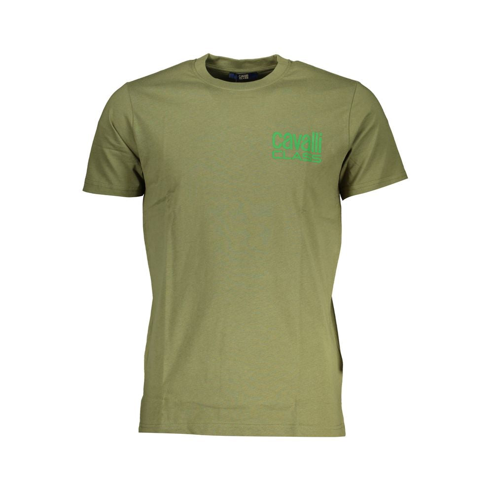 Cavalli Class Verde Cotton Men T-Shirt - Luxe Nova
