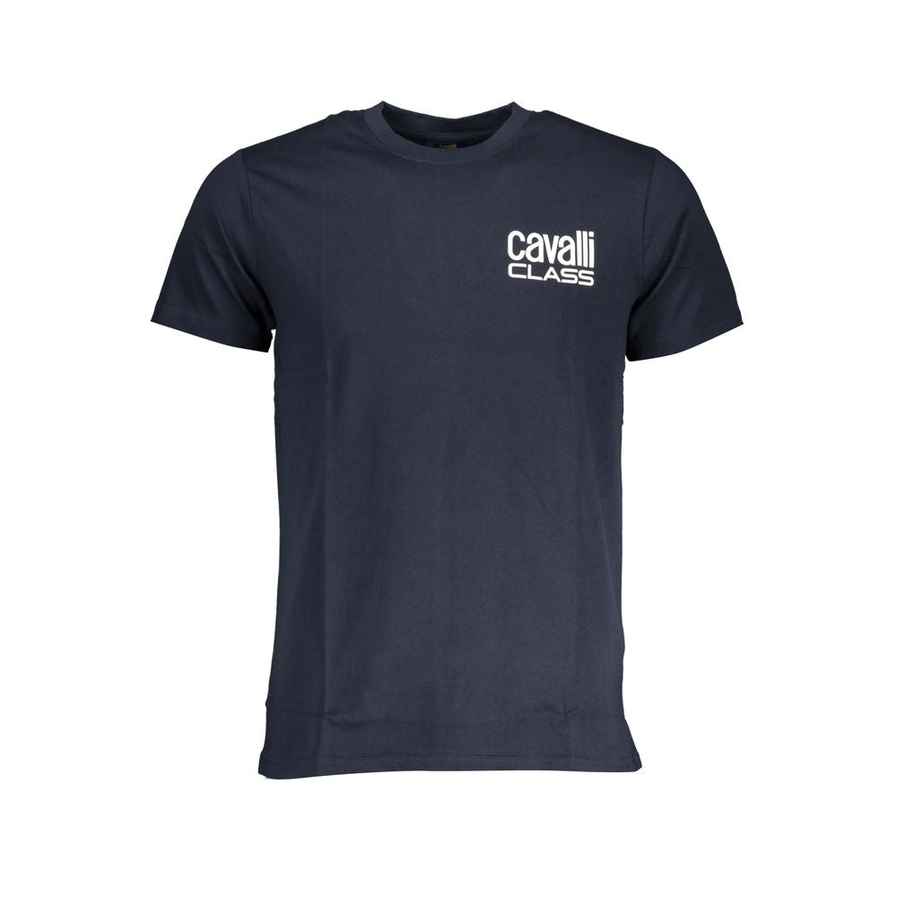Cavalli Class Blue Cotton Men T-Shirt - Luxe Nova