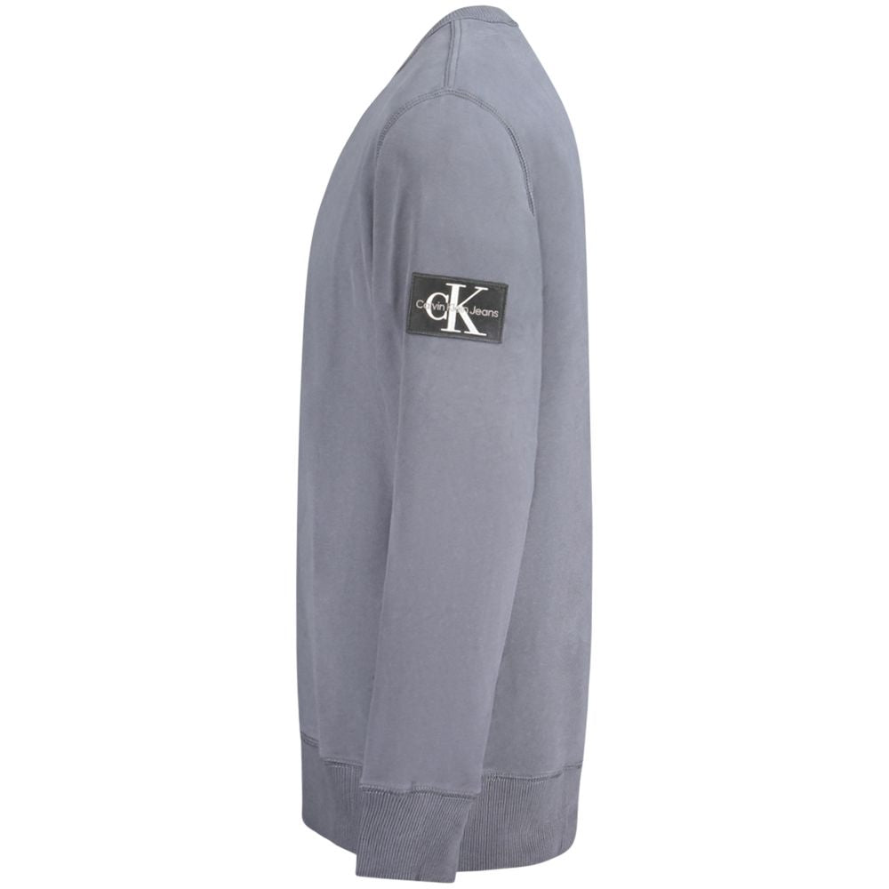 Calvin Klein Blue Cotton Men Sweater - Luxe Nova