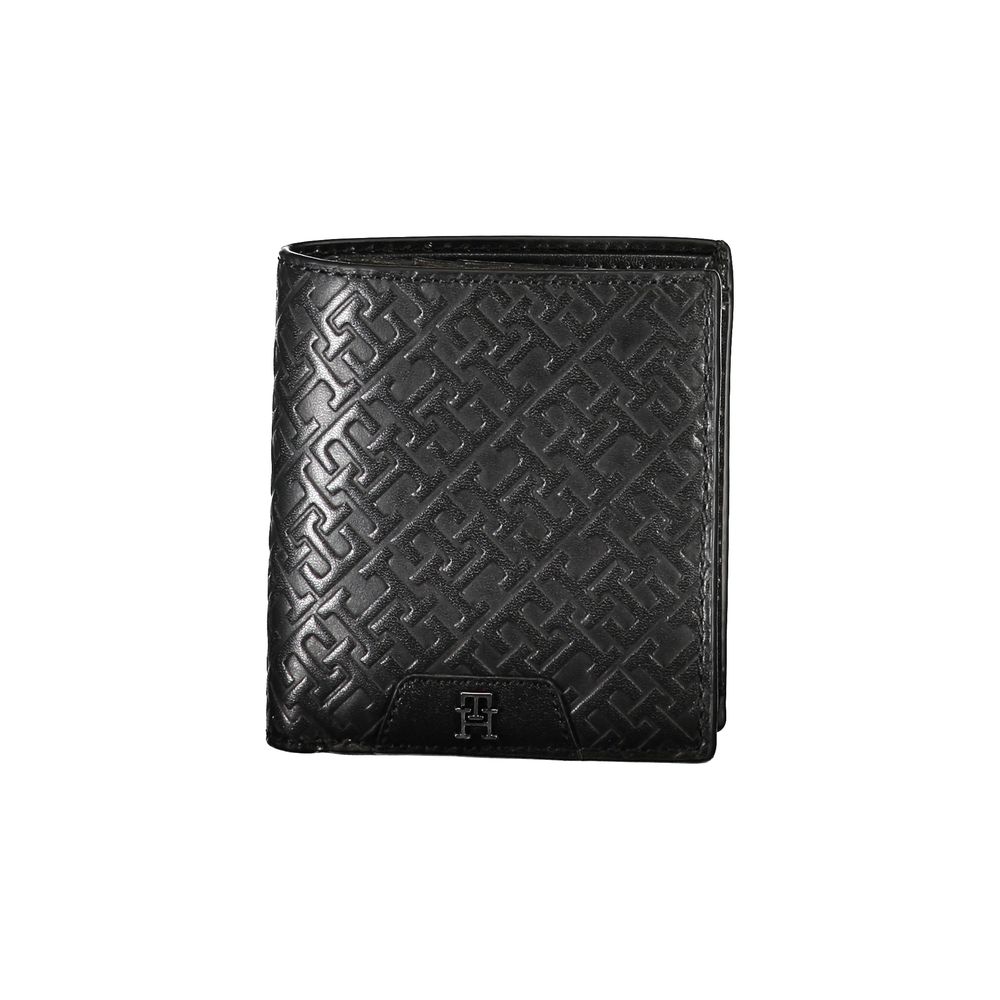 Tommy Hilfiger Sleek Black Leather Dual-Compartment Wallet - Luxe Nova
