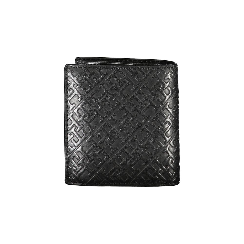 Tommy Hilfiger Sleek Black Leather Dual-Compartment Wallet - Luxe Nova