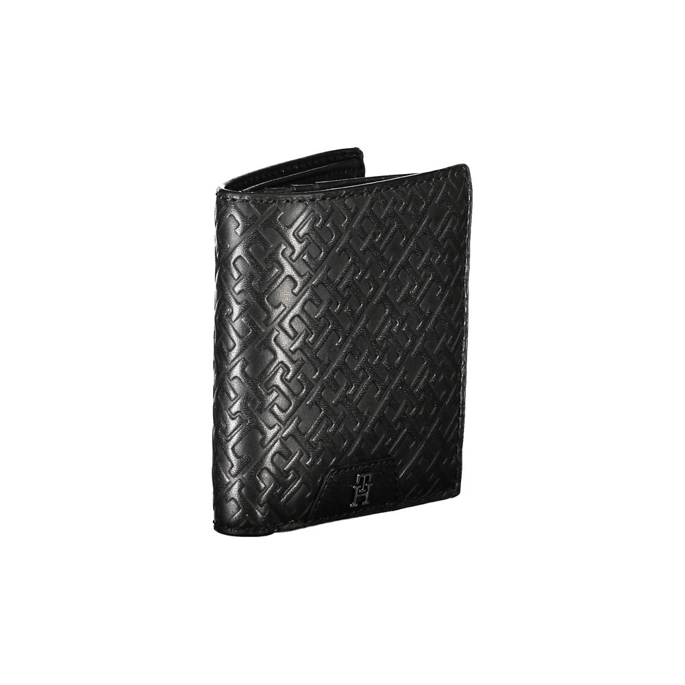 Tommy Hilfiger Sleek Black Leather Dual-Compartment Wallet - Luxe Nova
