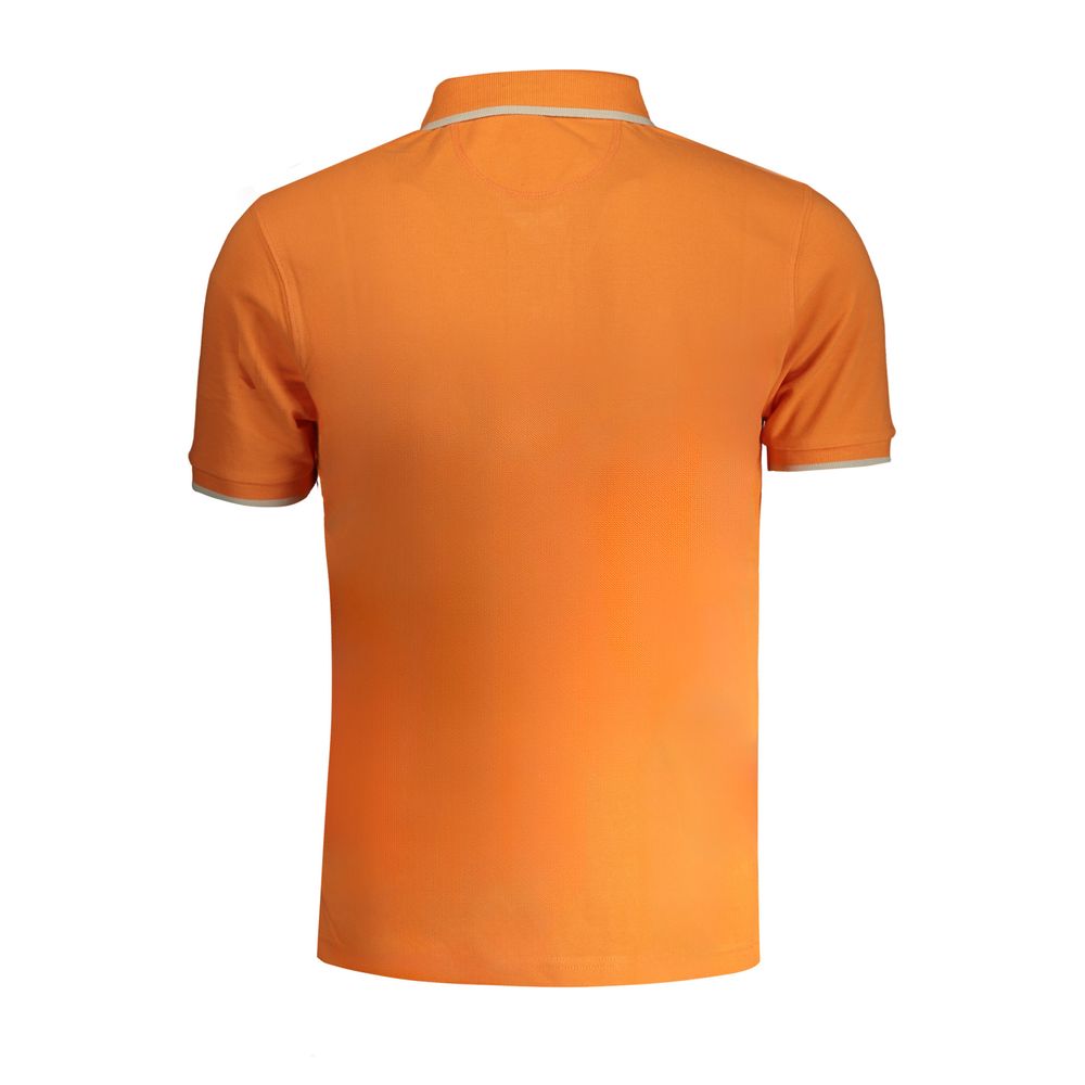 La Martina Arancione Cotton Men Polo Shirt - Luxe Nova