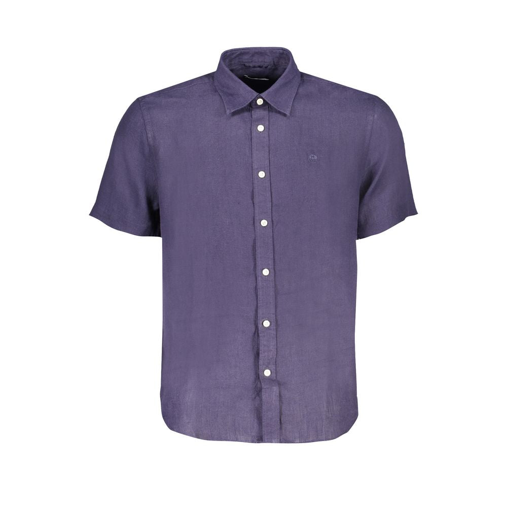 North Sails Blu Linen Men's Shirt - Luxe Nova