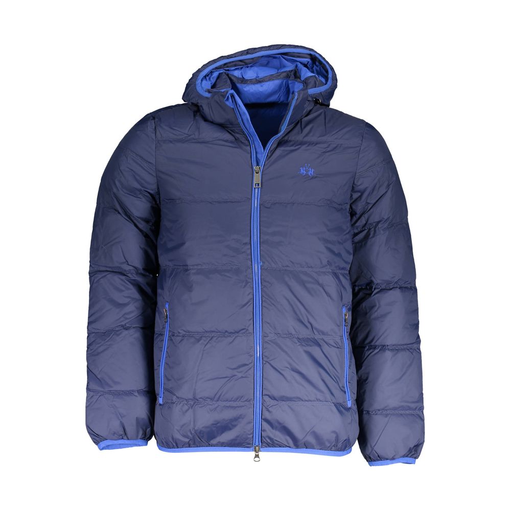 La Martina Blu Polyamide Men's Jacket - Luxe Nova