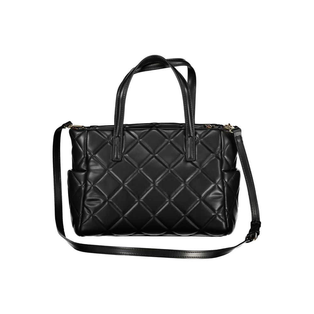 Mario Valentino Black Polyurethane Women's Handbag - Luxe Nova