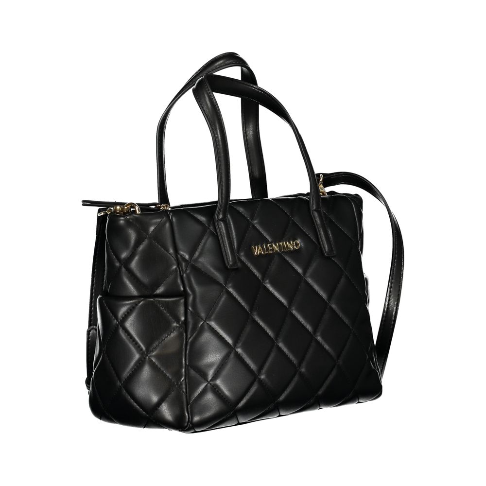 Mario Valentino Black Polyurethane Women's Handbag - Luxe Nova