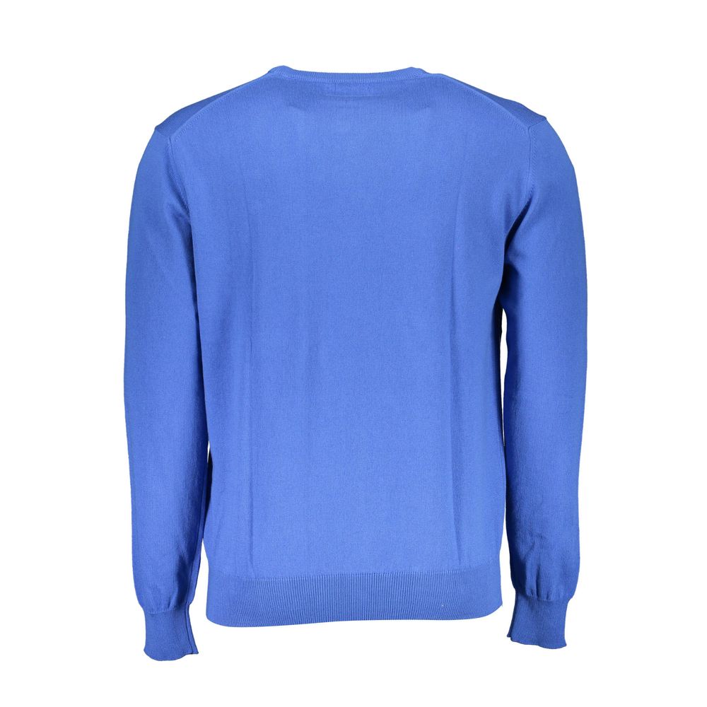 La Martina Blue Cotton Men's Knitwear Shirt - Luxe Nova